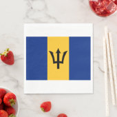 Barbadische Flagge (Barbados) (Bajan) Serviette (Beispiel)