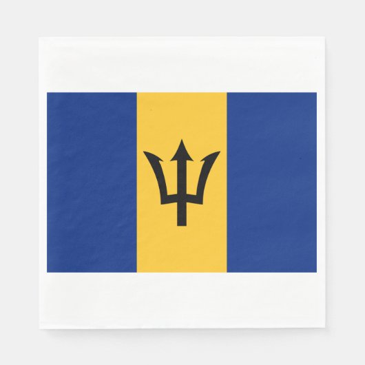 Barbadische Flagge (Barbados) (Bajan) Serviette (Vorderseite)