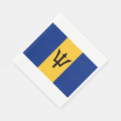 Barbadische Flagge (Barbados) (Bajan) Serviette (Ecke)