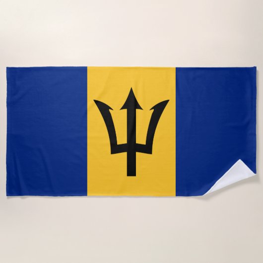 Barbadische Flagge (Barbados) (Bajan) Strandtuch (Vorderseite)