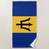Barbadische Flagge (Barbados) (Bajan) Strandtuch (Vorderseite)
