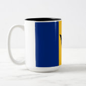 Barbadische Flagge (Barbados) (Bajan) Zweifarbige Tasse (Links)