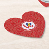 Barbadische LIEBE Herzenflagge Valentine Personali Untersetzer (angewinkelt)