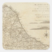 Barbadoes Quadratischer Aufkleber (Vorderseite)