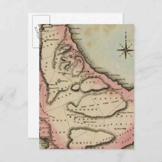 Barbados 2 postkarte (Vorne/Hinten)