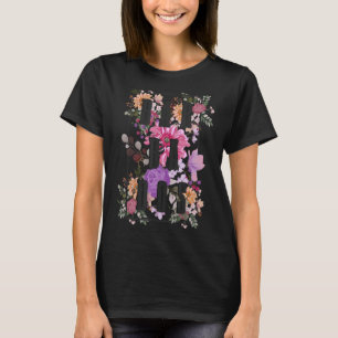 Barbados Antike Blumen Florale Barbadische Ferien T-Shirt