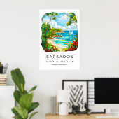 Barbados Aquarell 2 Poster (Heimbüro)