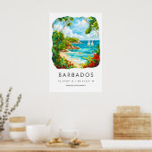 Barbados Aquarell 2 Poster (Küche)