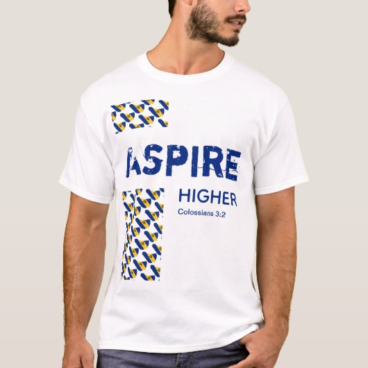 Barbados ASPIRE HIGHER Inspirationsquelle T-Shirt (Vorderseite)