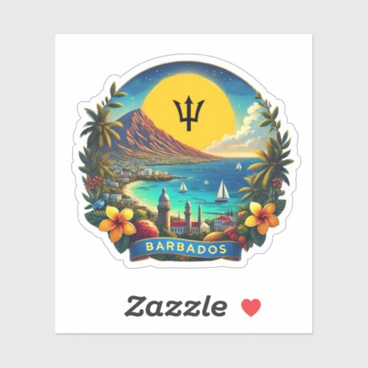 Barbados Aufkleber (Blatt)