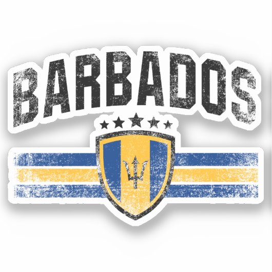 Barbados Aufkleber (Vorderseite)