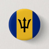 Barbados Bajan Flag Barbadian Karibik Button (Vorderseite)