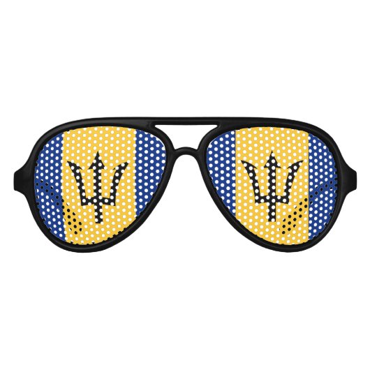Barbados Bajan Flag Barbadian Karibik Partybrille (Vorderseite)
