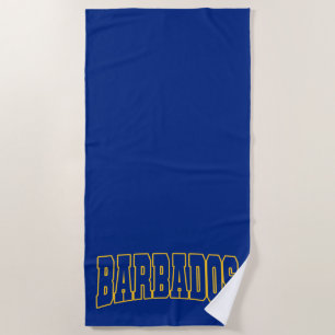 Barbados Bajan Flag Barbadian Karibik Strandtuch