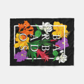 Barbados Bajan Wildflower Pride Floral Fleecedecke (Vorderseite (Horizontal))