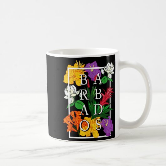 Barbados Bajan Wildflower Pride Floral Kaffeetasse (Rechts)