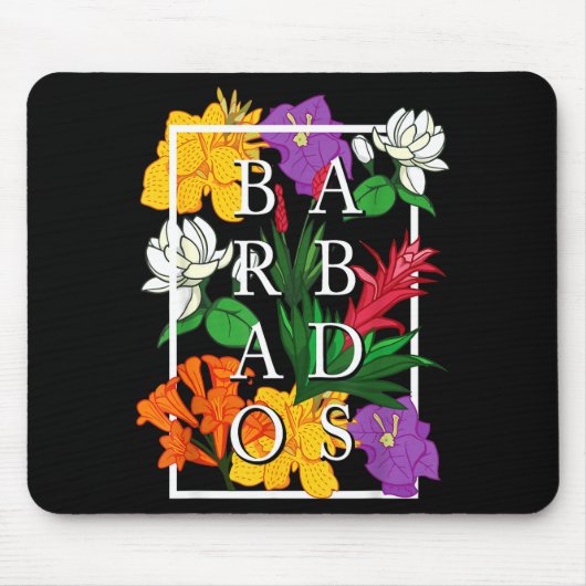 Barbados Bajan Wildflower Pride Floral Mousepad (Vorne)