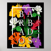 Barbados Bajan Wildflower Pride Floral  Poster (Vorne)