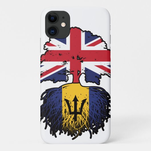 Barbados Barbadian Britisch-UK Tree Roots Flag Case-Mate iPhone Hülle (Rückseite)