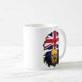 Barbados Barbadian Britisch-UK Tree Roots Flag Kaffeetasse (VorderseiteRechts)