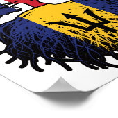 Barbados Barbadian Britisch-UK Tree Roots Flag Poster (Ecke)