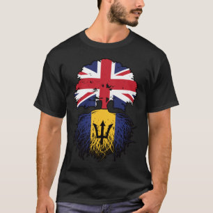 Barbados Barbadian Britisch-UK Tree Roots Flag T-Shirt