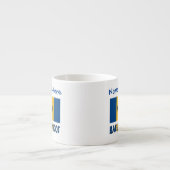 Barbados Barbadian Flag Blue Personalization Espressotasse (Vorderseite)