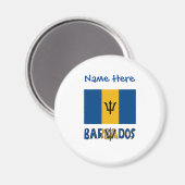 Barbados Barbadian Flag Blue Personalization Magnet (Vorderseite/Rückseite)