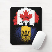 Barbados Barbadian kanadische Tree Roots Flag Mousepad (Mit Mouse)