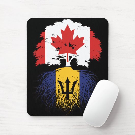 Barbados Barbadian kanadische Tree Roots Flag Mousepad (Mit Mouse)