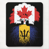 Barbados Barbadian kanadische Tree Roots Flag Mousepad (Vorne)