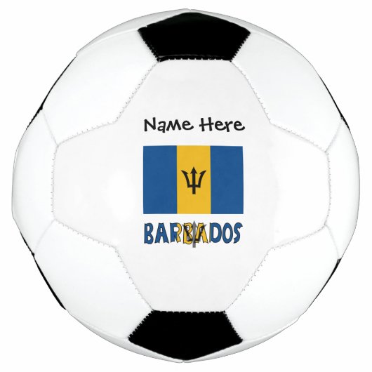 Barbados Barbarian Flag Personalisiert Fußball (Vorderseite)