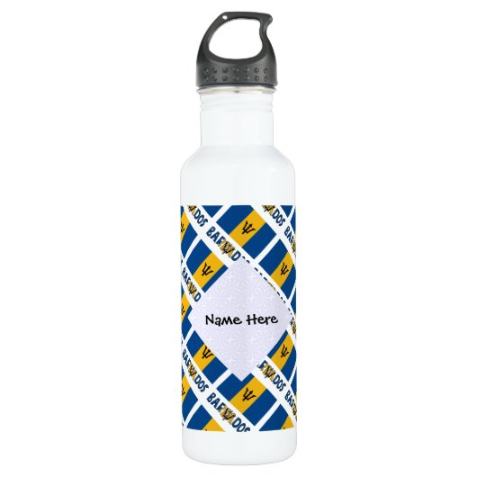 Barbados Barbarian Flag Personalisiert gefixt Edelstahlflasche (Vorderseite)