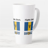 Barbadós Barbarian Flag Personalisiert Milchtasse (Rechte Ecke)