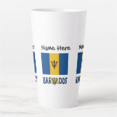 Barbadós Barbarian Flag Personalisiert Milchtasse (Vorderseite)
