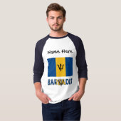 Barbados Barbarian Flag Personalisiert T-Shirt (Vorne ganz)