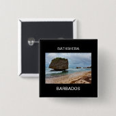 Barbados, Bathsheba Rocks Button (Vorne & Hinten)