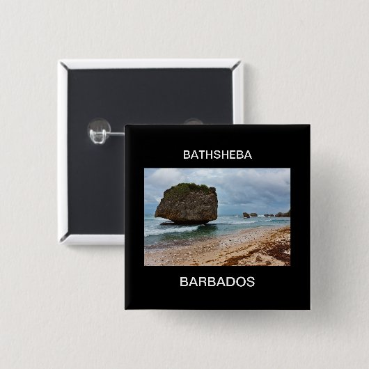 Barbados, Bathsheba Rocks Button (Vorne & Hinten)