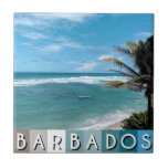 Barbados Beach Fliese<br><div class="desc">Barbados Strand Schöne Ruhe,  Sommer Meer und Strand Foto in Barbados aufgenommen. Von celeste@khoncepts.com #barbadosbeach</div>