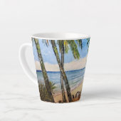 Barbados Beach, Latte Tasse (Linke Ecke)