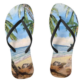 Barbados Beach, Pair von Flip Flops Badesandalen