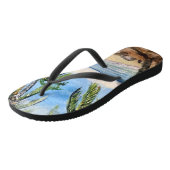 Barbados Beach, Pair von Flip Flops Badesandalen (Schrägansicht)
