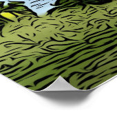 Barbados Beach Palm Trees Poster (Ecke)