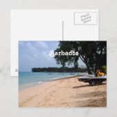 Barbados Beach Postkarte (Vorne/Hinten)