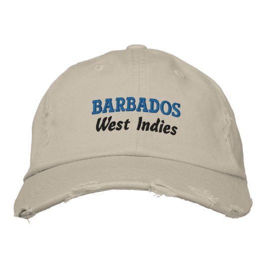 Barbados bestickt Baseballkappe Bestickte Baseballkappe (Vorderseite)