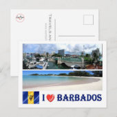 Barbados - Bridgetown - I Liebe - Postkarte (Vorne/Hinten)
