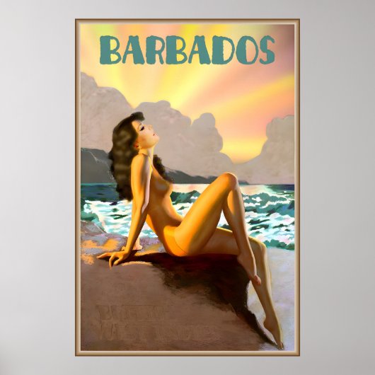 Barbados Britisch-Westindien Karibik Strand Poster (Vorne)