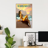 Barbados Britisch-Westindien Karibik Strand Poster (Heimbüro)