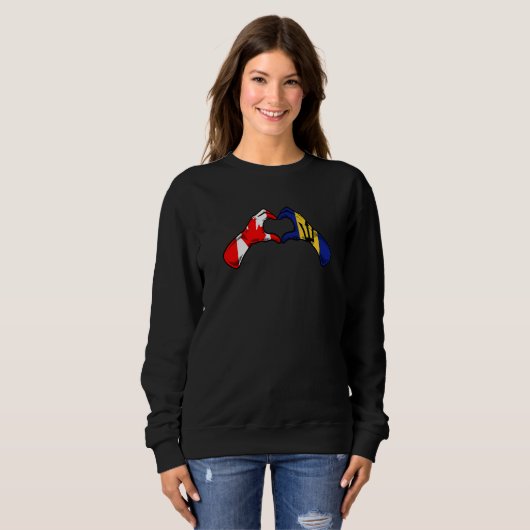 Barbados Canada Flag Barbadians Canadian Heart 1 Sweatshirt (Vorne ganz)
