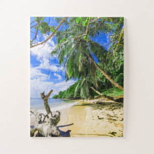 Barbados Caribbean Island Beach Palm Tree Retreat Puzzle